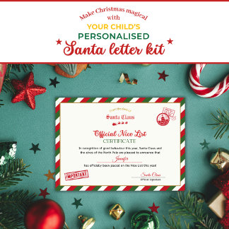 Persoonlijk Officieel Nice List-certificaat van Si Kaart
