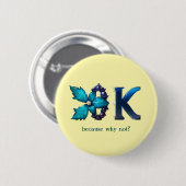 Persoonlijk “OK” ontwerp Ronde Button 5,7 Cm (Voorkant /achterkant)