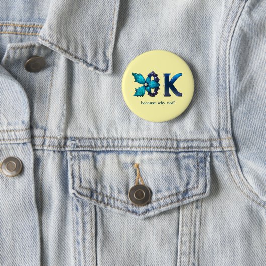 Persoonlijk “OK” ontwerp Ronde Button 5,7 Cm (In situ)