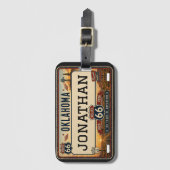 Persoonlijk Oklahoma Route 66-ontwerp Bagagelabel (Voorkant (verticaal))