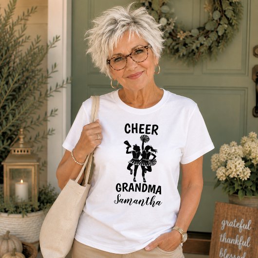 Persoonlijk oma-cheerleader T-shirt