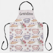 Persoonlijk oma kawaii hart bakken crew cadeau schort (Voorkant)
