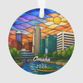 Persoonlijk Omaha-acrylornament, Aangepaste Nebras Ornament (achterkant)