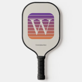 Persoonlijk ombre-monogramvierkant pickleball paddle