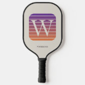 Persoonlijk ombre-monogramvierkant pickleball paddle (Achterkant)