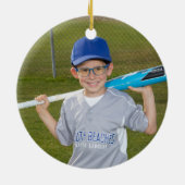 Persoonlijk ondertekend honkbal keramisch ornament (Achterkant)