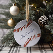 Persoonlijk ondertekend honkbal keramisch ornament