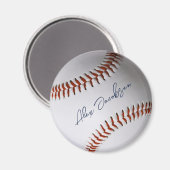 Persoonlijk ondertekend honkbal magneet (Voorkant / Achterkant)