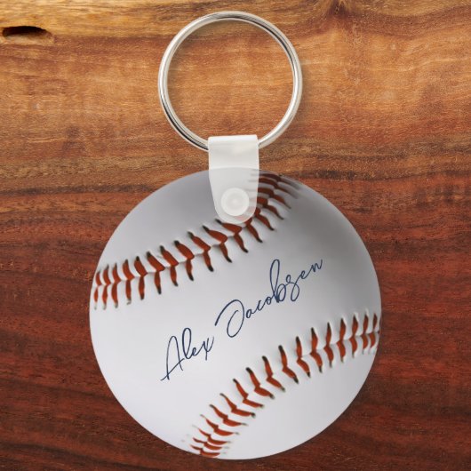 Persoonlijk ondertekend honkbal sleutelhanger (Achterkant)