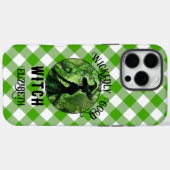 Persoonlijk Ondeugend Goede Heks Groen Gingham Case-Mate iPhone Case (Achterkant (horizontaal))