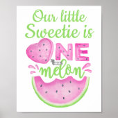 Persoonlijk 'One in a Melon' verjaardags welkomstb Poster (Voorkant)