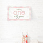 Persoonlijk "One Silly Goose" Feestbord - Banner (Insitu)
