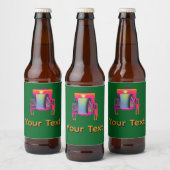 Persoonlijk ontwerp abstracte stoel bierfles bier etiket (Flessen)