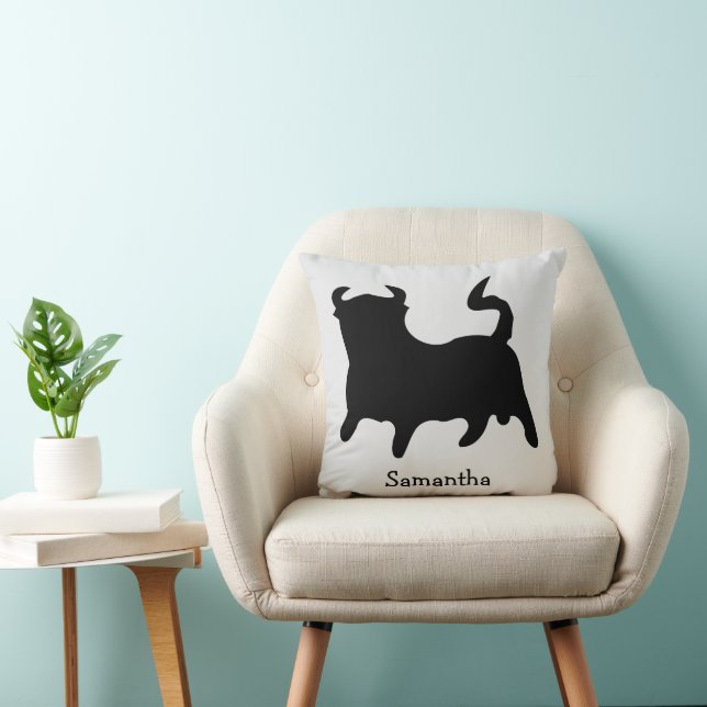 Persoonlijk ontwerp Black Bull Kussen (Stoel)