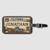 Persoonlijk ontwerp California Route 66 Bagagelabel (Voorkant (horizontaal))