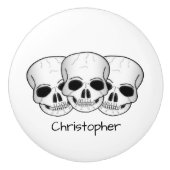 Persoonlijk ontwerp fantasy kunst schedels keramische knop (Voorkant)