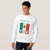 Persoonlijk Ontwerp Heren Mexico Vlag Trui (Voorkant volledig)