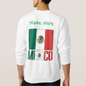 Persoonlijk Ontwerp Heren Mexico Vlag Trui (Achterkant)