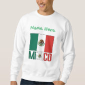 Persoonlijk Ontwerp Heren Mexico Vlag Trui (Voorkant)
