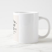 Persoonlijk ontwerp met aangepaste naam – Minimaal Grote Koffiekop (Rechts)