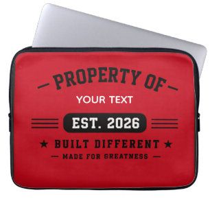 Persoonlijk ontwerp met aangepaste naam – Minimaal Laptop Sleeve