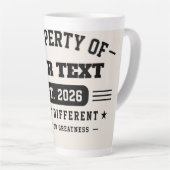 Persoonlijk ontwerp met aangepaste naam – Minimaal Latte Mok (Rechterhoek)
