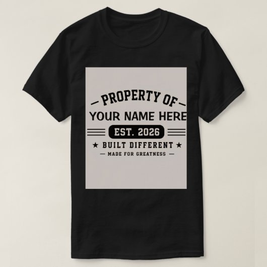 Persoonlijk ontwerp met aangepaste naam – Minimaal T-shirt (Design voorkant)