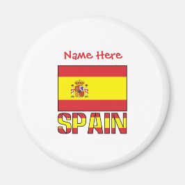 Persoonlijk ontwerp met de Spaanse vlag en erfgoed Magneet