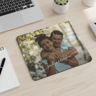 Persoonlijk ontwerp met foto en namen muismat