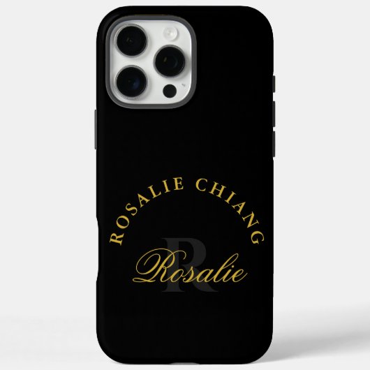 Persoonlijk ontwerp met monogram en naam Case-Mate iPhone case (Achterkant)