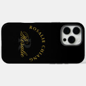 Persoonlijk ontwerp met monogram en naam Case-Mate iPhone case (Achterkant (horizontaal))