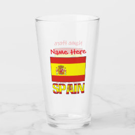 Persoonlijk ontwerp met Spaanse vlag en erfgoed Glas