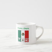 Persoonlijk ontwerp met vlag van Mexico en naam Espresso Kop (Rechts)