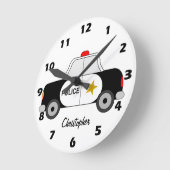 Persoonlijk Ontwerp Politieauto Ronde Klok (Hoek)