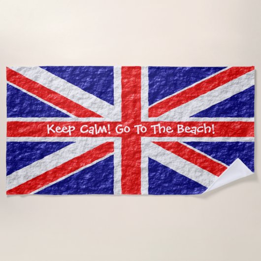 Persoonlijk ontwerp Union Jack-vlag Strandlaken (Voorkant)