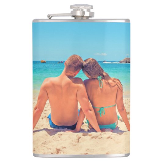 Persoonlijk Ontwerp Uw Eigen Aangepaste Foto Fles Heupfles (Voorkant)