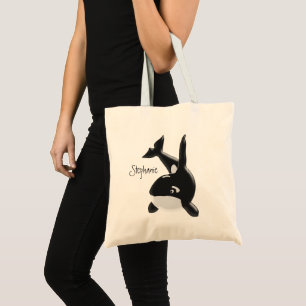 Persoonlijk ontwerp van een orka tote bag