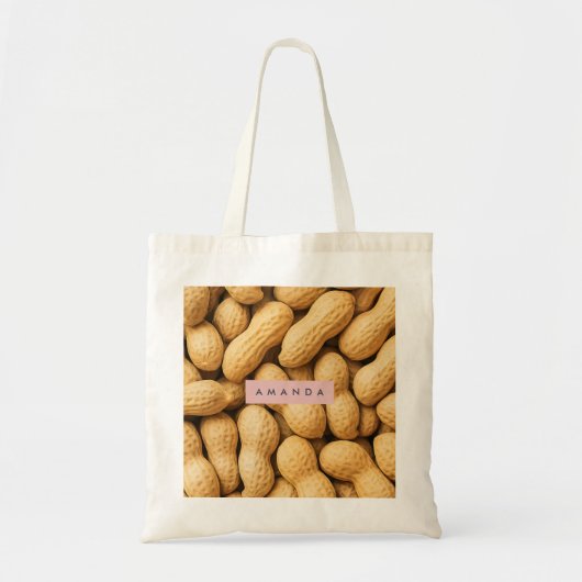 Persoonlijk Ontwerp van Rustieke Pindasnack Tote Bag (Voorkant)