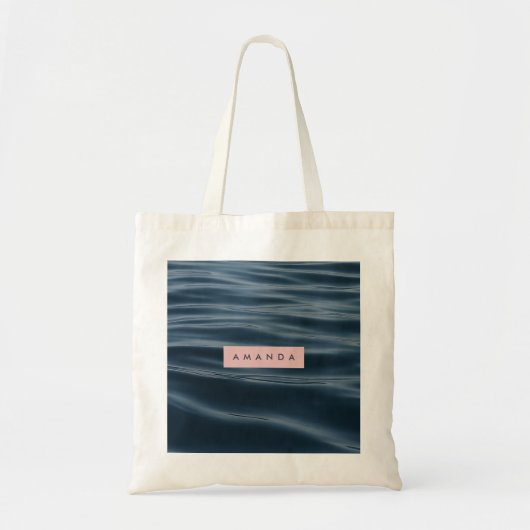 Persoonlijk Ontwerp van Serene Oceaangolven Tote Bag (Voorkant)