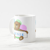 Persoonlijk ontwerp van teddybeer koffiemok (Voorkant links)