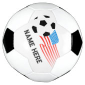 Persoonlijk Ontwerp Voetbal Met Amerikaanse Vlag (Gedraaid)