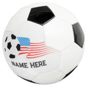 Persoonlijk Ontwerp Voetbal Met Amerikaanse Vlag (Drie kwart)
