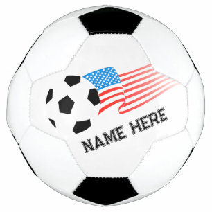 Persoonlijk Ontwerp Voetbal Met Amerikaanse Vlag
