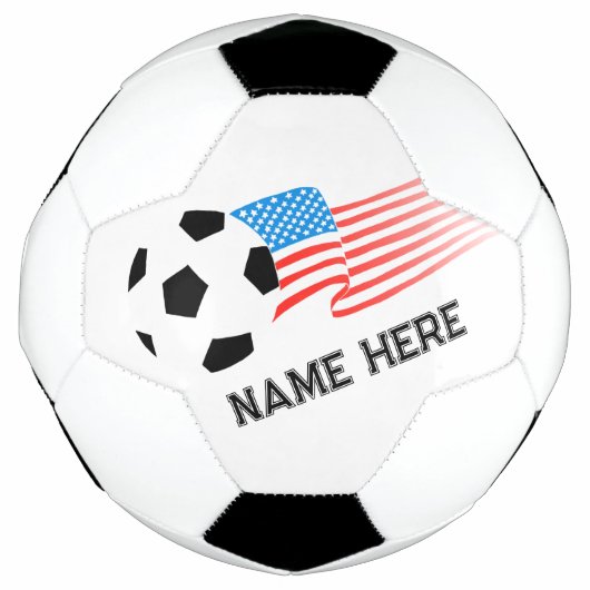Persoonlijk Ontwerp Voetbal Met Amerikaanse Vlag (Voorkant)