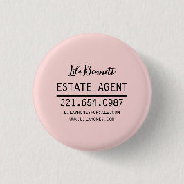 Persoonlijk ontwerp voor cadeau voor vastgoedmakel ronde button 3,2 cm