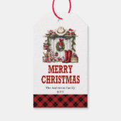 Persoonlijk ontwerp voor een Wild West Kerstcadeau Cadeaulabel (Achterkant)