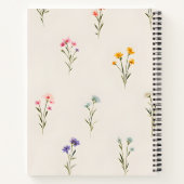 Persoonlijk ontwerp voor een wilde bloementuin notitieboek (Achterkant)