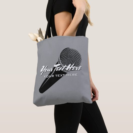 Persoonlijk ontwerp voor handheld zangmicrofoon tote bag (Dichtbij)