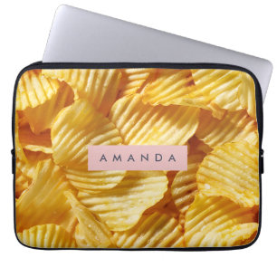 Persoonlijk Ontwerp voor Knapperige Aardappelchips Laptop Sleeve