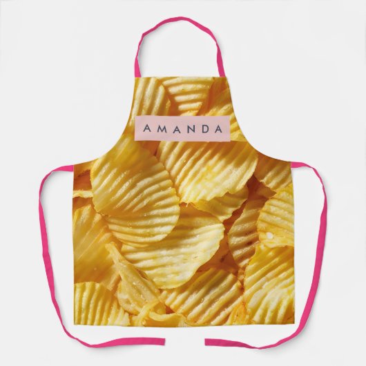 Persoonlijk Ontwerp voor Knapperige Aardappelchips Schort (Voorkant)